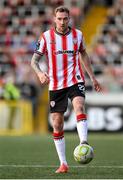 5 May 2025; Kevin Holt of Derry City during the SSE Airtricity Men's Premier Division match between Derry City and St Patrick's Athletic at The Ryan McBride Brandywell Stadium in Derry. Photo by Stephen McCarthy/Sportsfile
