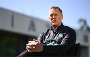 14 May 2025; Republic of Ireland head coach Heimir Hallgrimsson speaks to the media during a Republic of Ireland squad announcement at the FAI Headquarters in Dublin. Photo by Ben McShane/Sportsfile