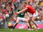 11 May 2025; Conor Grimes of Louth in action against Bryan Menton of Meath during the Leinster GAA Football Senior Championship final match between Louth and Meath at Croke Park in Dublin. Photo by Piaras Ó Mídheach/Sportsfile