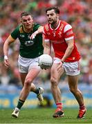11 May 2025; Dermot Campbell of Louth in action against Bryan Menton of Meath during the Leinster GAA Football Senior Championship final match between Louth and Meath at Croke Park in Dublin. Photo by Piaras Ó Mídheach/Sportsfile