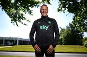 14 May 2025; Republic of Ireland head coach Heimir Hallgrimsson poses for a portrait after a Republic of Ireland squad announcement at the FAI Headquarters in Dublin. Photo by Ben McShane/Sportsfile