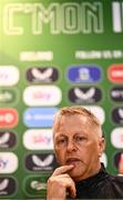14 May 2025; Republic of Ireland head coach Heimir Hallgrimsson during a Republic of Ireland squad announcement at the FAI Headquarters in Dublin. Photo by Ben McShane/Sportsfile