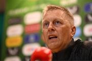 14 May 2025; Republic of Ireland head coach Heimir Hallgrimsson during a Republic of Ireland squad announcement at the FAI Headquarters in Dublin. Photo by Ben McShane/Sportsfile
