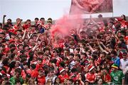 11 May 2025; Supporters on Hill 16 before the Leinster GAA Football Senior Championship final match between Louth and Meath at Croke Park in Dublin. Photo by Piaras Ó Mídheach/Sportsfile