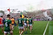 11 May 2025; Supporters on Hill 16 as the players march in the parade before the Leinster GAA Football Senior Championship final match between Louth and Meath at Croke Park in Dublin. Photo by Piaras Ó Mídheach/Sportsfile
