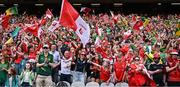 11 May 2025; Supporters before the Leinster GAA Football Senior Championship final match between Louth and Meath at Croke Park in Dublin. Photo by Piaras Ó Mídheach/Sportsfile