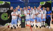 11 May 2025; Waterford players and coaches pose with the Cairdeas Cup following the LOI Cairdeas Cup Festival at the National Indoor Arena on the Sport Ireland Campus in Dublin. Photo by Stephen McCarthy/Sportsfile