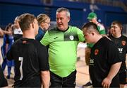 11 May 2025; Finn Harps coach Tony McNamee during the LOI Cairdeas Cup Festival match between Cork City and Finn Harps at the National Indoor Arena on the Sport Ireland Campus in Dublin. Photo by Stephen McCarthy/Sportsfile
