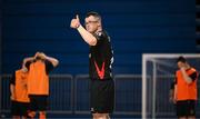11 May 2025; Jonathan Evans of Dundalk during the LOI Cairdeas Cup Festival match between Dundalk and Cork City at the National Indoor Arena on the Sport Ireland Campus in Dublin. Photo by Stephen McCarthy/Sportsfile