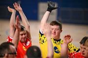 11 May 2025; Shelbourne players after the LOI Cairdeas Cup Festival match between Shelbourne and Sligo Rovers at the National Indoor Arena on the Sport Ireland Campus in Dublin. Photo by Stephen McCarthy/Sportsfile