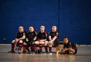 11 May 2025; Dundalk substitutes during the LOI Cairdeas Cup Festival final match between Dundalk and Finn Harps at the National Indoor Arena on the Sport Ireland Campus in Dublin. Photo by Stephen McCarthy/Sportsfile