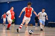 11 May 2025; Stephen Murphy of St Patrick's Athletic during the LOI Cairdeas Cup Festival match between Waterford and St Patrick's Athletic at the National Indoor Arena on the Sport Ireland Campus in Dublin. Photo by Stephen McCarthy/Sportsfile