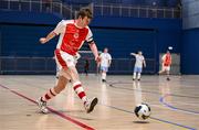 11 May 2025; Stephen Murphy of St Patrick's Athletic during the LOI Cairdeas Cup Festival match between Waterford and St Patrick's Athletic at the National Indoor Arena on the Sport Ireland Campus in Dublin. Photo by Stephen McCarthy/Sportsfile
