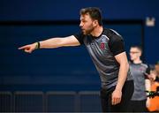 11 May 2025; Dundalk caoch Luke Murphy during the LOI Cairdeas Cup Festival match between Dundalk and Cork City at the National Indoor Arena on the Sport Ireland Campus in Dublin. Photo by Stephen McCarthy/Sportsfile