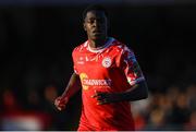 9 May 2025; Mipo Odubeko of Shelbourne during the SSE Airtricity Men's Premier Division match between Shelbourne and St Patrick's Athletic at Tolka Park in Dublin. Photo by Stephen McCarthy/Sportsfile