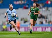 11 May 2025; Martha Byrne of Dublin gets away from Ciara Smyth of Meath during the TG4 Leinster LGFA Senior Football Championship final match between Dublin and Meath at Croke Park in Dublin. Photo by Piaras Ó Mídheach/Sportsfile