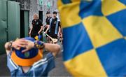 14 May 2025; Tipperary players arrive as supporters watch on before the oneills.com Munster GAA Hurling U20 Championship final match between Tipperary and Clare at TUS Gaelic Grounds in Limerick. Photo by Tyler Miller/Sportsfile