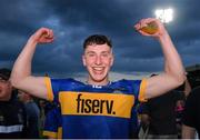 14 May 2025; David Costigan of Tipperary celebrates after winning the oneills.com Munster GAA Hurling U20 Championship final match between Tipperary and Clare at TUS Gaelic Grounds in Limerick. Photo by John Sheridan/Sportsfile