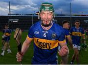 14 May 2025; Jim Ryan of Tipperary celebrates after the oneills.com Munster GAA Hurling U20 Championship final match between Tipperary and Clare at TUS Gaelic Grounds in Limerick. Photo by John Sheridan/Sportsfile