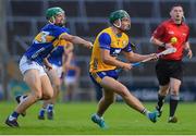 14 May 2025; James Hegarty of Clare in action against David Ryan of Tipperary during the oneills.com Munster GAA Hurling U20 Championship final match between Tipperary and Clare at TUS Gaelic Grounds in Limerick. Photo by John Sheridan/Sportsfile