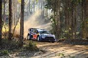 15 May 2025; Josh McErlean and Eoin Treacy compete in their Ford Puma Rally 1 during day one of the FIA World Rally Championship Rally de Portugal in Porto, Portugal. Photo by Philip Fitzpatrick/Sportsfile