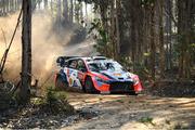 15 May 2025; Ott Tanak and Martin Jarveoja compete in their Hyundai i20 Rally 1 during day one of the FIA World Rally Championship Rally de Portugal in Porto, Portugal. Photo by Philip Fitzpatrick/Sportsfile