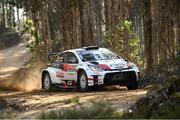 15 May 2025; Kris Meeke and Stuart Loudon compete in their Toyota Yaris Rally 2 during day one of the FIA World Rally Championship Rally de Portugal in Porto, Portugal. Photo by Philip Fitzpatrick/Sportsfile