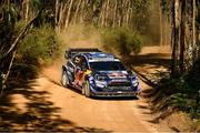 15 May 2025; Josh McErlean and Eoin Treacy compete in their Ford Puma Rally 1 during day one of the FIA World Rally Championship Rally de Portugal in Porto, Portugal. Photo by Philip Fitzpatrick/Sportsfile