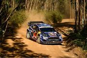 15 May 2025; Josh McErlean and Eoin Treacy compete in their Ford Puma Rally 1 during day one of the FIA World Rally Championship Rally de Portugal in Porto, Portugal. Photo by Philip Fitzpatrick/Sportsfile