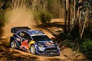 15 May 2025; Josh McErlean and Eoin Treacy compete in their Ford Puma Rally 1 during day one of the FIA World Rally Championship Rally de Portugal in Porto, Portugal. Photo by Philip Fitzpatrick/Sportsfile