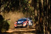 15 May 2025; Ott Tanak and Martin Jarveoja compete in their Hyundai i20 Rally 1 during day one of the FIA World Rally Championship Rally de Portugal in Porto, Portugal. Photo by Philip Fitzpatrick/Sportsfile