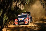 15 May 2025; Ott Tanak and Martin Jarveoja compete in their Hyundai i20 Rally 1 during day one of the FIA World Rally Championship Rally de Portugal in Porto, Portugal. Photo by Philip Fitzpatrick/Sportsfile