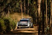 15 May 2025; Sébastien Ogier and Vincent Landais compete in their Toyota Yaris Rally 1 during day one of the FIA World Rally Championship Rally de Portugal in Porto, Portugal. Photo by Philip Fitzpatrick/Sportsfile