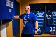 3 May 2025; Leinster senior kitman Jim Bastick prepares the dressingroom before the Investec Champions Cup semi-final match between Leinster and Northampton Saints at the Aviva Stadium in Dublin. Photo by Brendan Moran/Sportsfile