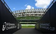 3 May 2025; A general view of the player's tunnel before the Investec Champions Cup semi-final match between Leinster and Northampton Saints at the Aviva Stadium in Dublin. Photo by Brendan Moran/Sportsfile