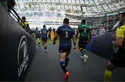 3 May 2025; Cian Healy of Leinster makes his way onto the pitch before the Investec Champions Cup semi-final match between Leinster and Northampton Saints at the Aviva Stadium in Dublin. Photo by Brendan Moran/Sportsfile