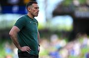 3 May 2025; Northampton Saints head of athletic performance Tom Bullough before the Investec Champions Cup semi-final match between Leinster and Northampton Saints at the Aviva Stadium in Dublin. Photo by Brendan Moran/Sportsfile