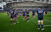 3 May 2025; Leinster players after the Investec Champions Cup semi-final match between Leinster and Northampton Saints at the Aviva Stadium in Dublin. Photo by Brendan Moran/Sportsfile
