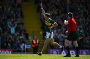 4 May 2025; David Clifford of Kerry celebrates after scoring his side's first goal during the Munster GAA Football Senior Championship final match between Kerry and Clare at Fitzgerald Stadium in Killarney, Kerry. Photo by Brendan Moran/Sportsfile