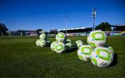 16 May 2025; A general view of match balls before the SSE Airtricity Men's Premier Division match between Drogheda United and Derry City at Sullivan & Lambe Park in Drogheda, Louth. Photo by Ramsey Cardy/Sportsfile