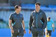 16 May 2025; Drogheda United manager Kevin Doherty, right, and Drogheda United assistant manager Daire Doyle before the SSE Airtricity Men's Premier Division match between Drogheda United and Derry City at Sullivan & Lambe Park in Drogheda, Louth. Photo by Ramsey Cardy/Sportsfile