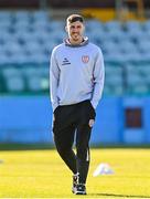 16 May 2025; Gavin Whyte of Derry City before the SSE Airtricity Men's Premier Division match between Drogheda United and Derry City at Sullivan & Lambe Park in Drogheda, Louth. Photo by Ramsey Cardy/Sportsfile
