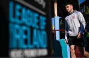 16 May 2025; Adam O'Reilly of Derry City before the SSE Airtricity Men's Premier Division match between Drogheda United and Derry City at Sullivan & Lambe Park in Drogheda, Louth. Photo by Ramsey Cardy/Sportsfile