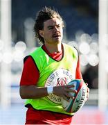 16 May 2025; Aidan Morgan of Ulster warms up before the United Rugby Championship match between Edinburgh and Ulster at Hive Stadium in Edinburgh, Scotland. Photo by Paul Devlin/Sportsfile