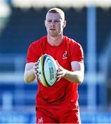 16 May 2025; Nathan Doak of Ulster warms up before the United Rugby Championship match between Edinburgh and Ulster at Hive Stadium in Edinburgh, Scotland. Photo by Paul Devlin/Sportsfile