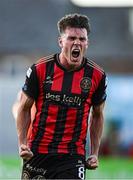 16 May 2025; Dayle Rooney of Bohemians celebrates after scoring his side's first goal from a penalty during the SSE Airtricity Men's Premier Division match between Bohemians and Shelbourne at Dalymount Park in Dublin. Photo by Seb Daly/Sportsfile