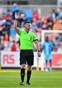 16 May 2025; Referee Paul Norton during the SSE Airtricity Men's Premier Division match between St Patrick's Athletic and Cork City at Richmond Park in Dublin. Photo by Sam Barnes/Sportsfile