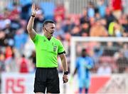 16 May 2025; Referee Paul Norton during the SSE Airtricity Men's Premier Division match between St Patrick's Athletic and Cork City at Richmond Park in Dublin. Photo by Sam Barnes/Sportsfile