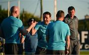 16 May 2025; Drogheda United manager Kevin Doherty reacts as his backroom staff celebrate their side's first goal, scored by Elicha Ahui, during the SSE Airtricity Men's Premier Division match between Drogheda United and Derry City at Sullivan & Lambe Park in Drogheda, Louth. Photo by Ramsey Cardy/Sportsfile