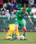 16 May 2025; Ronan Teahan of Kerry in action against Darragh Levingston of Wexford during the SSE Airtricity Men's First Division match between Kerry and Wexford at Mounthawk Park in Tralee, Kerry. Photo by Michael P Ryan/Sportsfile
